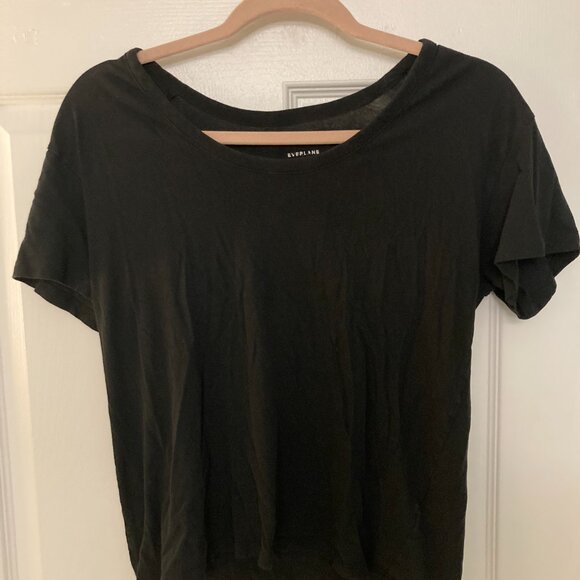 Everlane Air Scoop Neck Tee Black Small - Picture 3 of 3